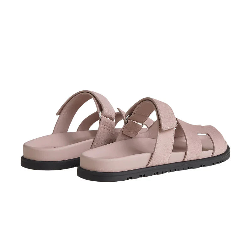 Hermes Chypre Sandal – Pink Suede