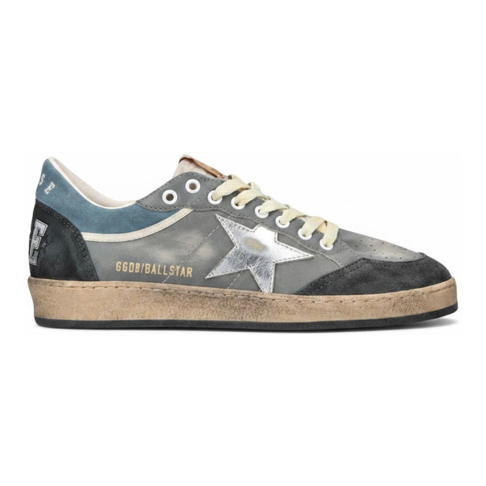 Golden Goose Ball Star LTD in dark blue leather with beige suede star