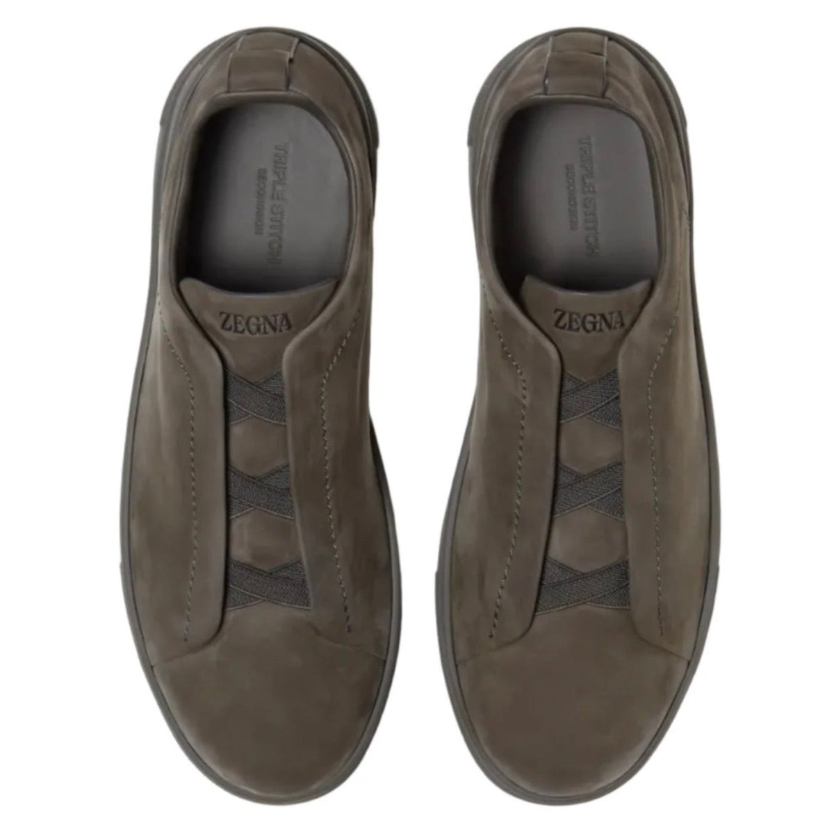 Zegna Triple Stitch™ SECONDSKIN Sneaker 'Dark Taupe'