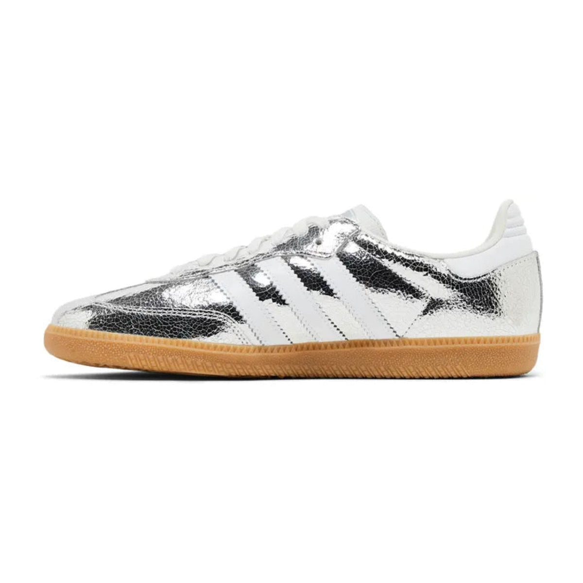 Adidas Samba OG Silver Metallic Cracked Leather