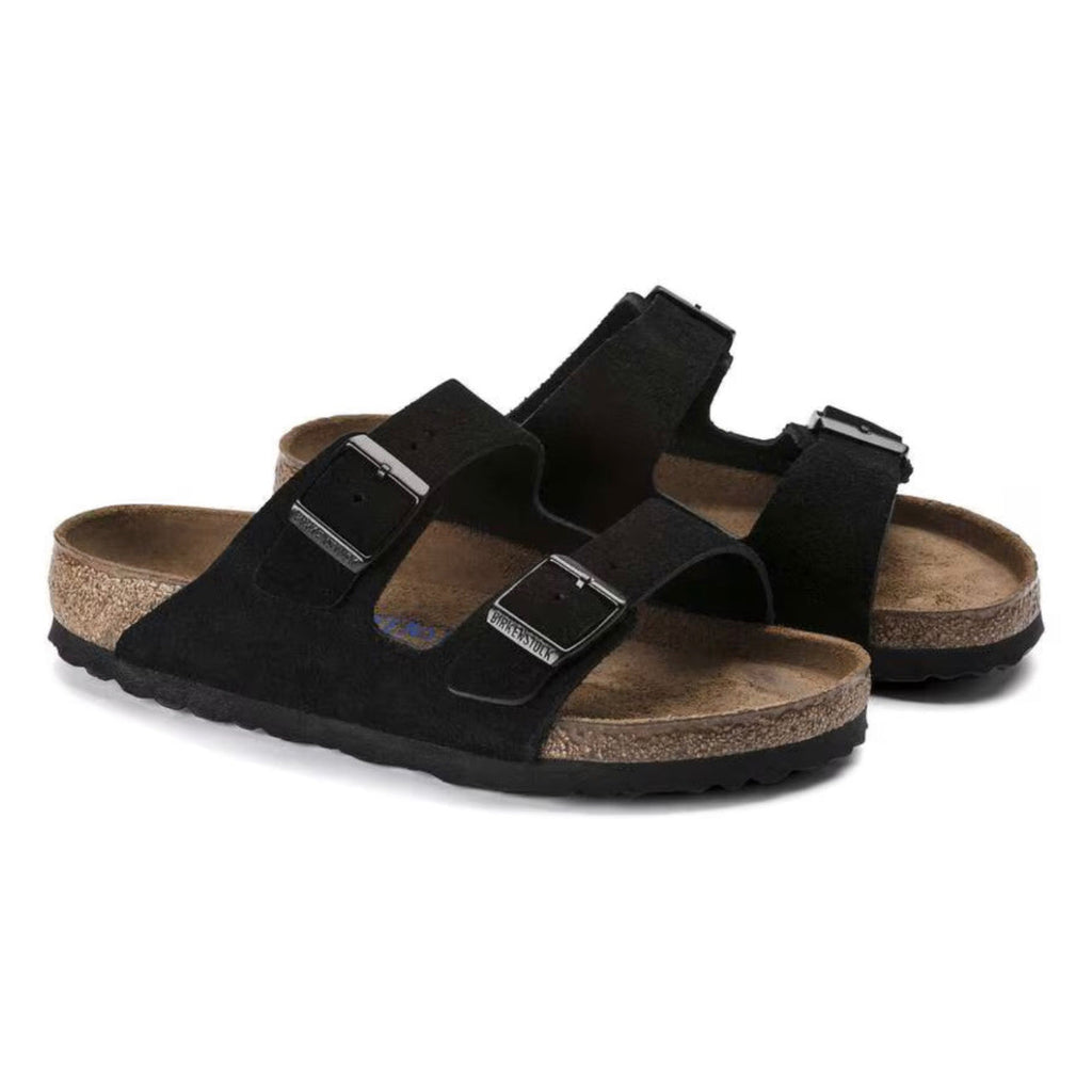Birkenstock Arizona Softbed Suede Leather Black