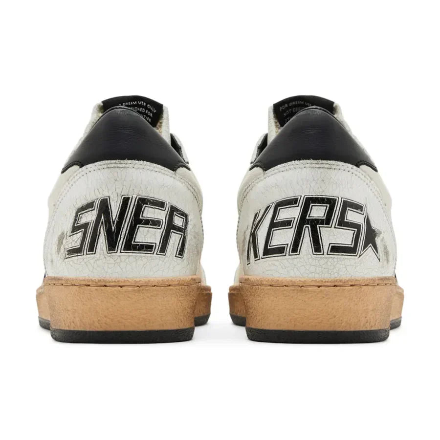 Golden Goose Men's Ball Star in white nappa with black star