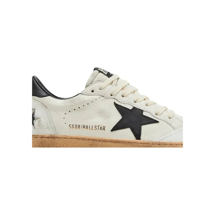 Golden Goose Men's Ball Star in white nappa with black star