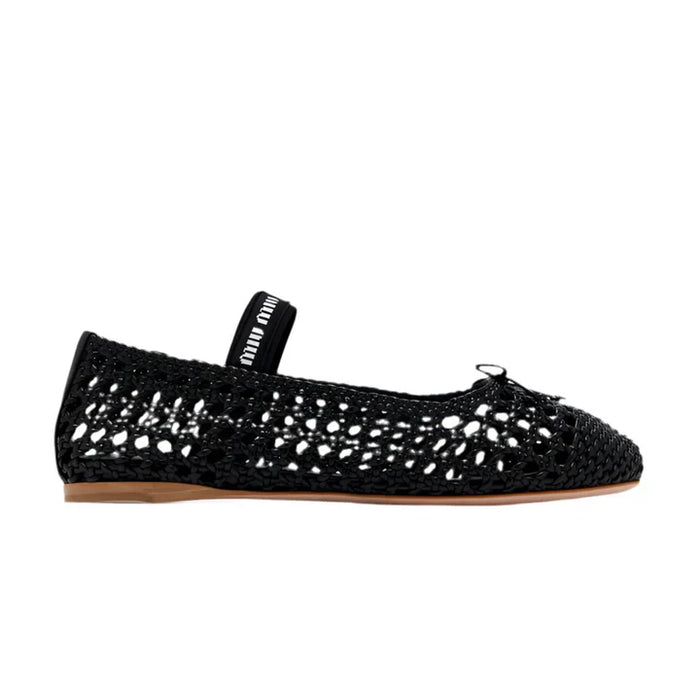 Miu Miu Woven nappa leather ballerinas